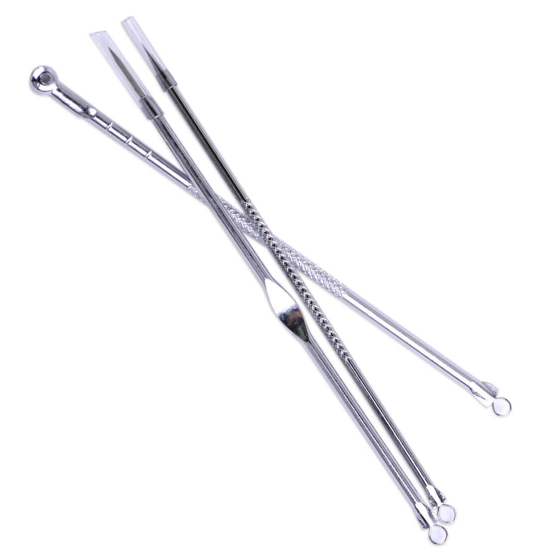 3pc Stainless Blackhead Acne Comedone Spot Extractor Remover Face Clean Tool Li