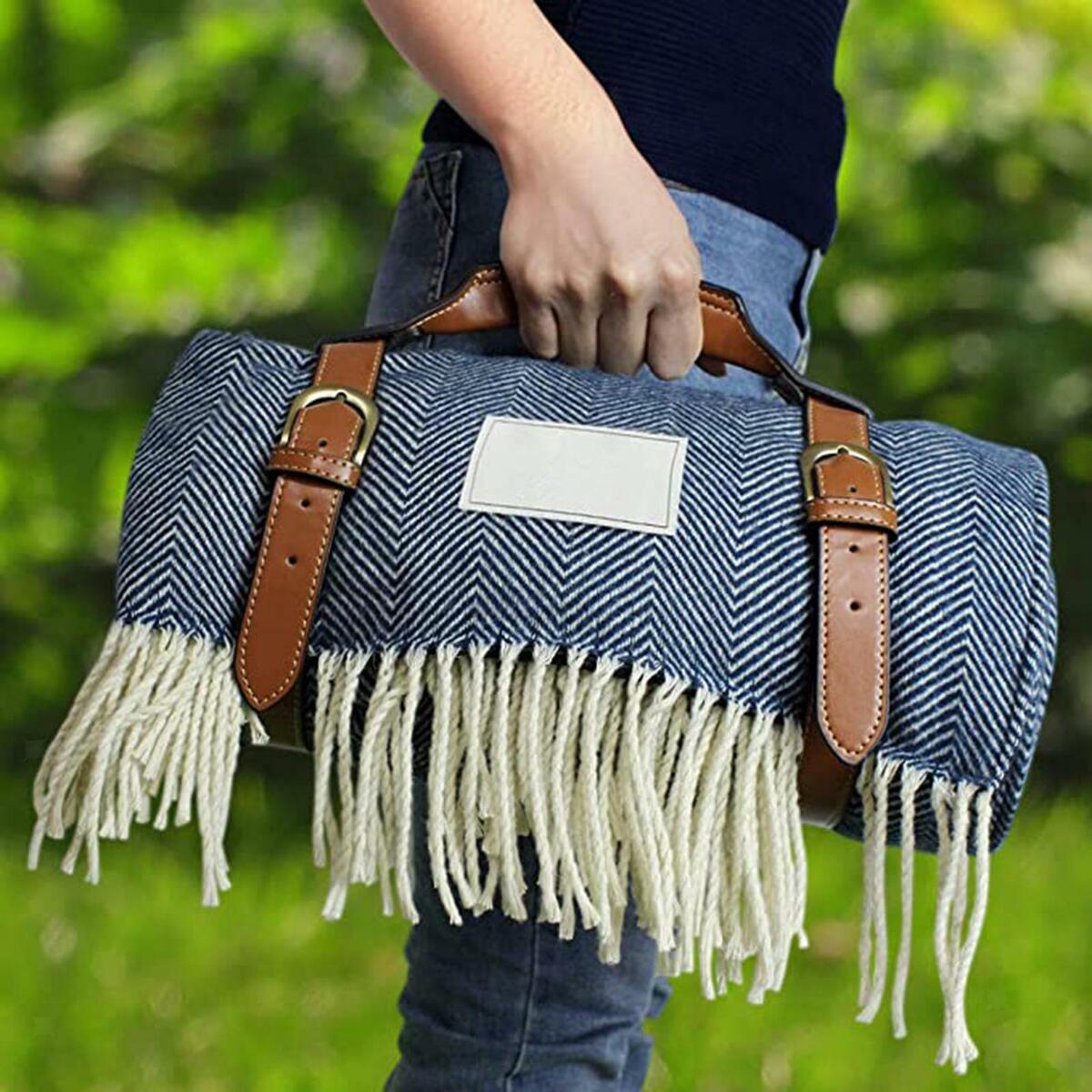 2x Heavyduty Leather Strap Sling Belt Travel Rug  Blanket Carrier Holder