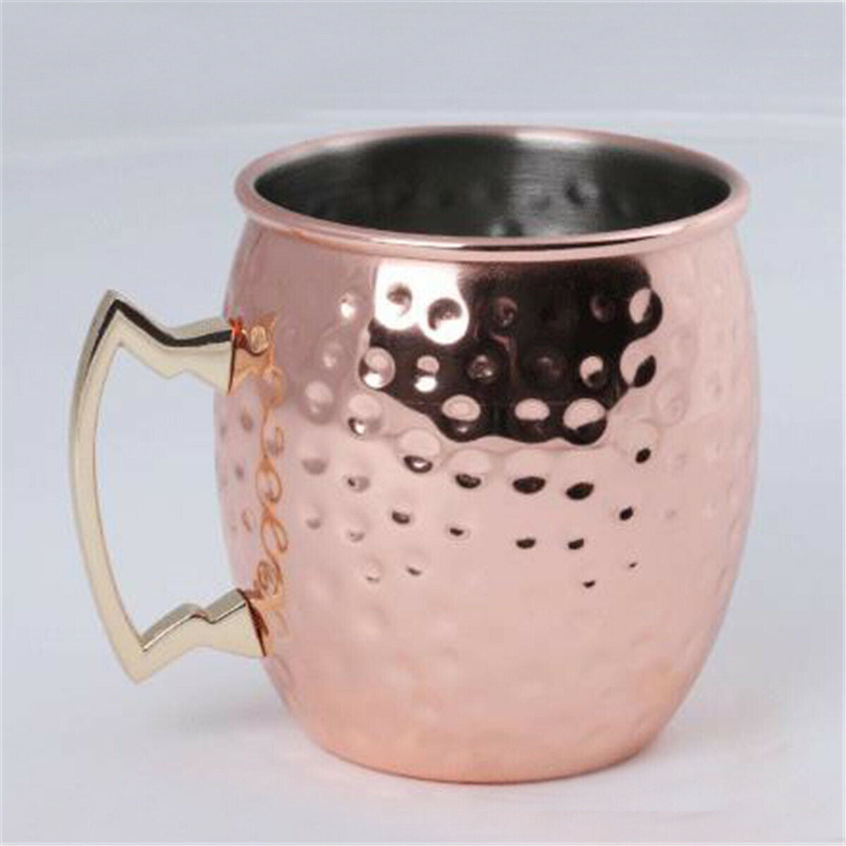 500ml Hammered Stainless Steel Copper Plated Moscow Mule Mug Beer Coffee Cup Mug