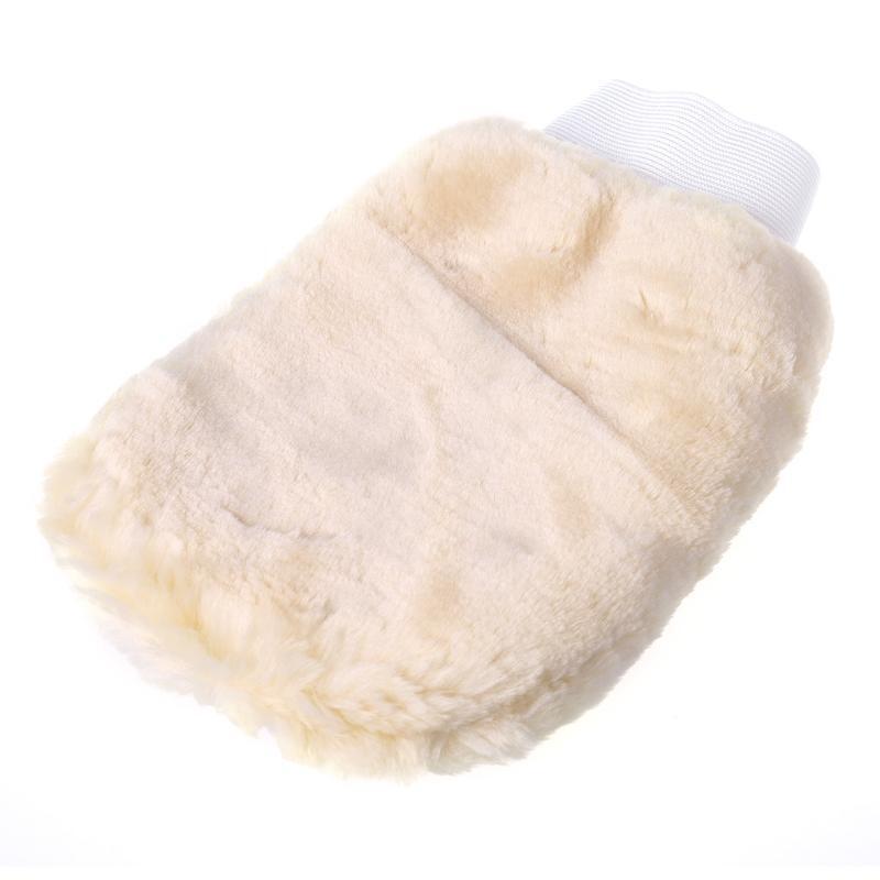 Lambswool Car Wash Mitt Ultra Soft Sheepskin Brush Cleaning Washing Sponge Glove