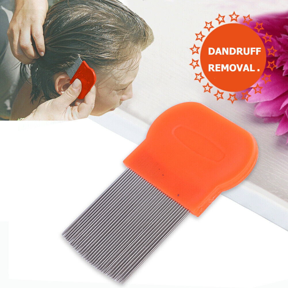 Long Teeth Hair Lice Comb Stainless Steel Flea Nit Dust Removal Hair Brush