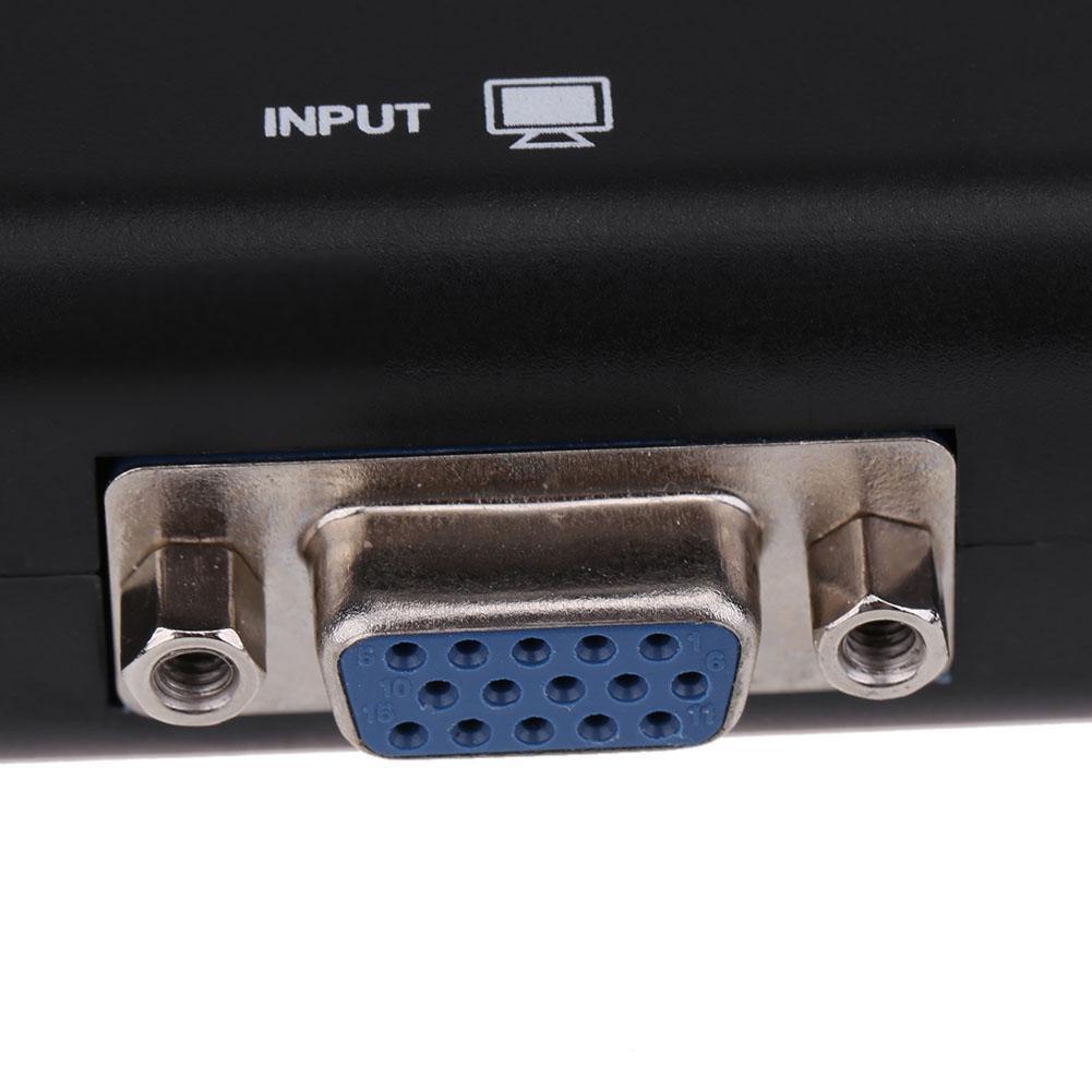 1pc 1 to 2 250MHz HD VGA UHD Signal Splitter Video Duplicator Amplifier