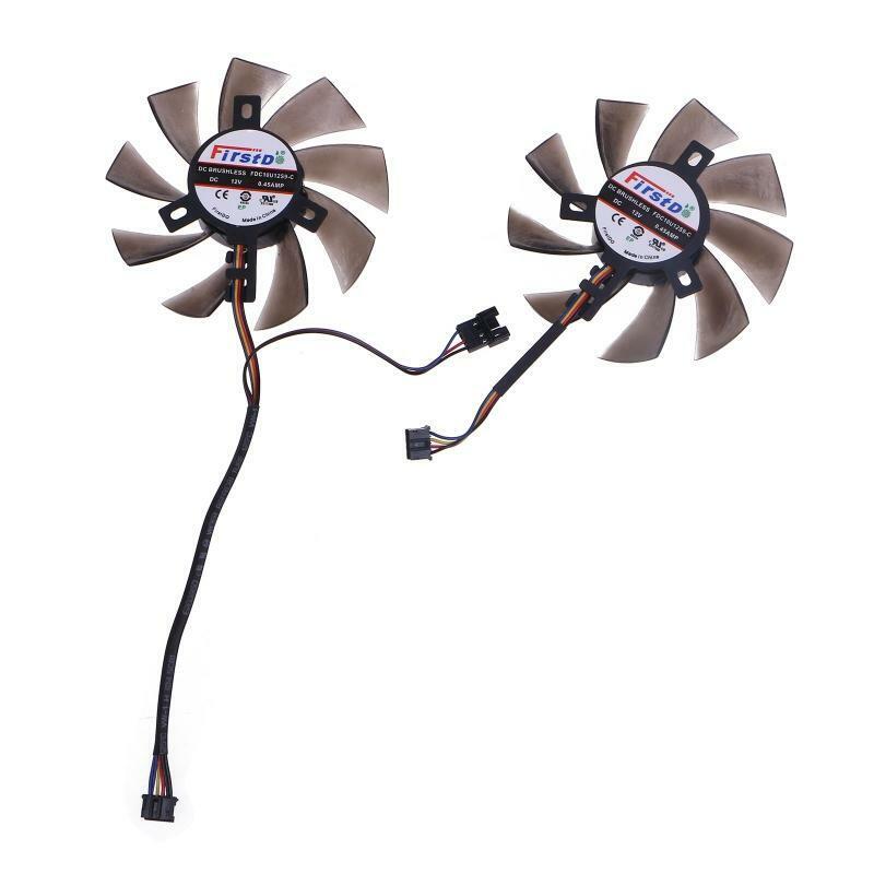 2PCS 85mm FDC10U12S9-C 4Pin Dual Cooler Fan Replace For Sapphire R9 270X 280X