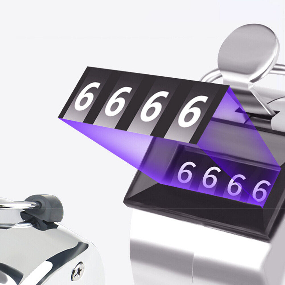 4 Digit Number Manual Mini Tally Counter Mechanical Clicker (Plastic Knob)