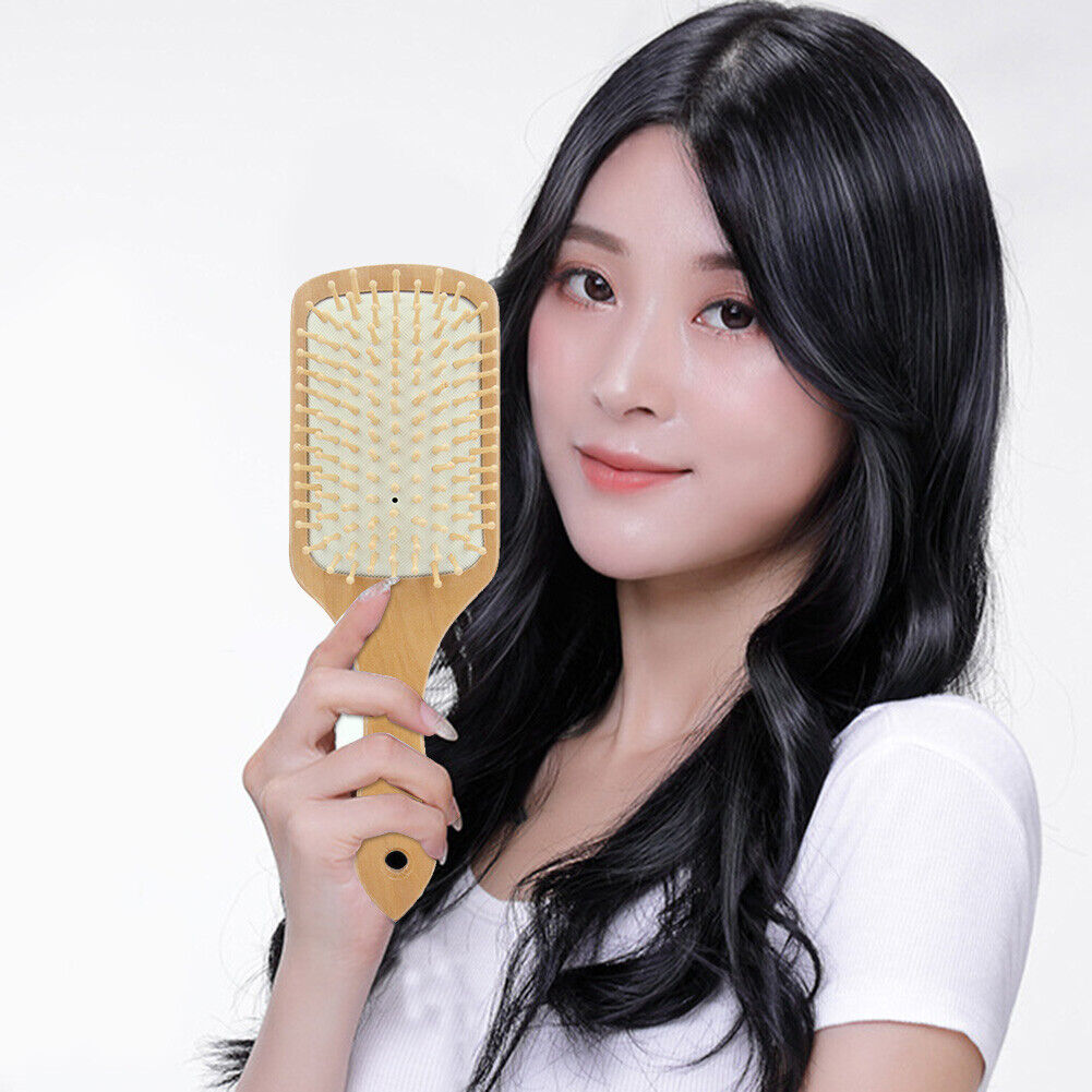 Wood Healthy Massage Anti-static Air Cushion Brush Hair Growth Comb (White)