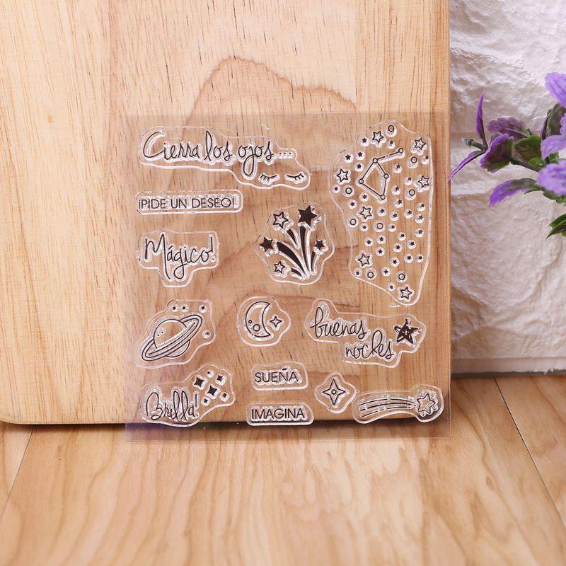 Star Silicone Clear Seal Stamp DIY Art Embossing Photo Album Decorative Paper