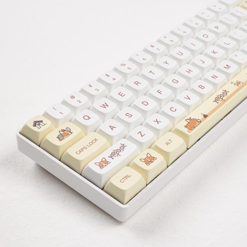 Cute Corgi Keycaps Dye Sub PBT XDA Keycap for 61/63/64/68/75/84/87/98/104/108