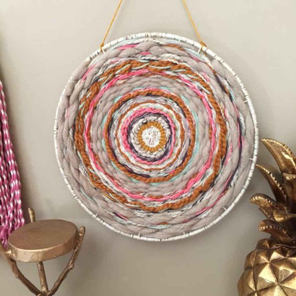Round Wooden Knitting Loom  Weaving Tool for Handmade Wall Hanging