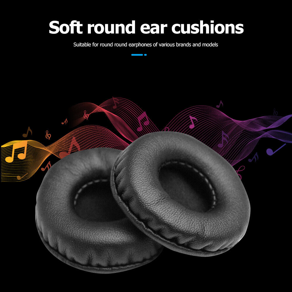 2x 110mm Headphones Earpads Soft PU Foam Round Replacement Cushions