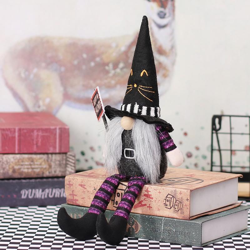 Halloween Gnomes 2pcs/set Long Legs Striped Hat New Year Birthday Wedding Decor