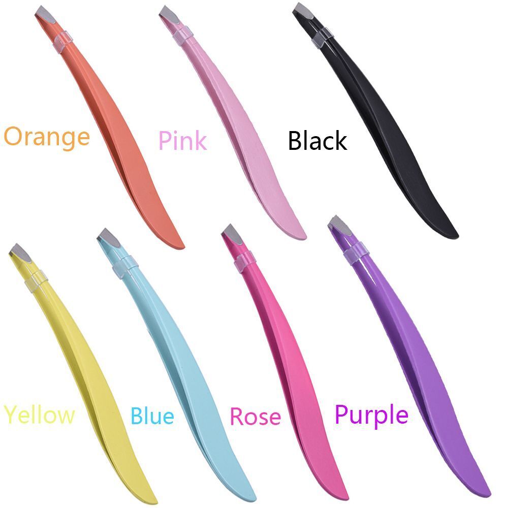 Beauty Eye Brow Trimmer Hair Removal Slanted Puller Eyelashes Eyebrow Tweezers