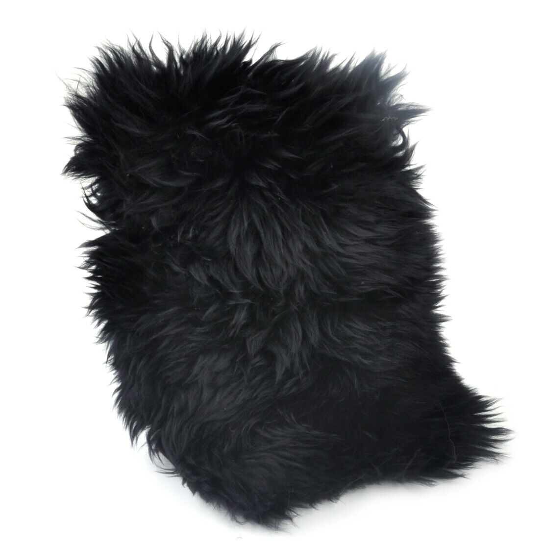 Black Car Sheepskin Wool Center Console Armrest Box Cover Durable Pad Cushion Li