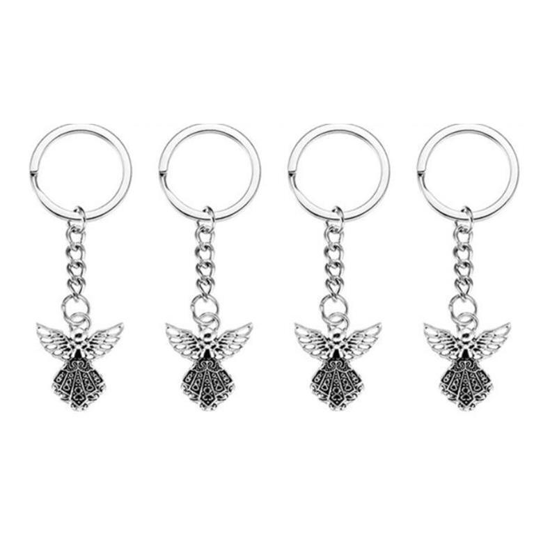 Guardian Angel Keychains Set of 30 Metal Zinc Alloy Creative Mini Key Chain