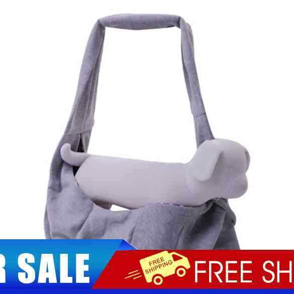 Pet Dog Cat Sling Shoulder Carrier Outdoor Travel Puppy Pouch Bag Grey