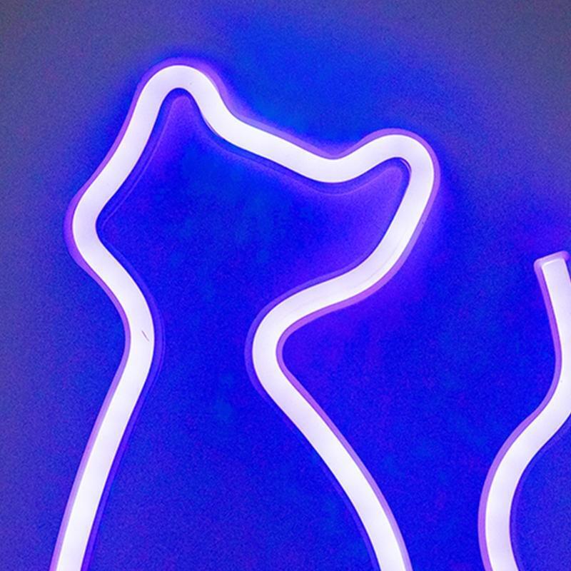 Cat Neon Sign Night Light Art Decorative Lights Wall Decor for Kids Room Party