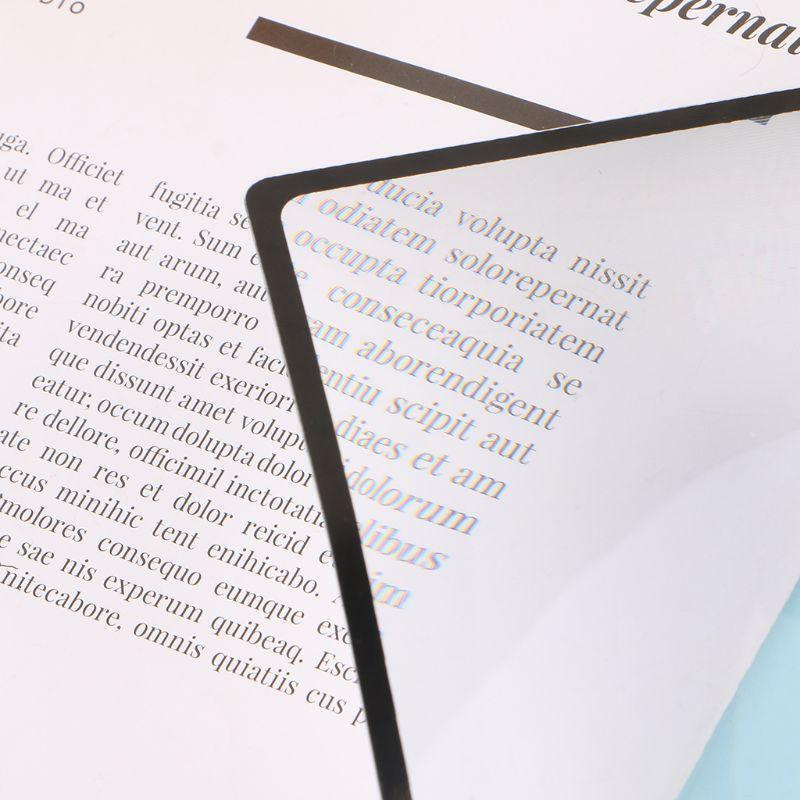 Magnifying 1PC180X120mm A5 Flat PVC Magnifier Sheet X3 Book Page Magnification