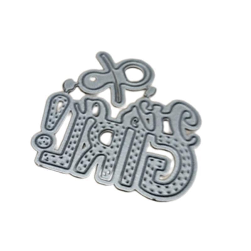 Baby Girl Words Metal Cutting Dies for DIY Scrapbooking Diary Embellishments