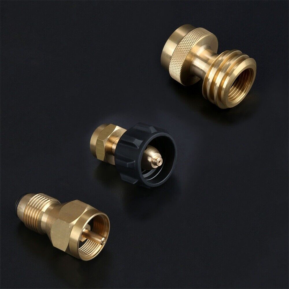3PCS Propane Refill Adapter Converter QCC1/POL Cylinder Gas Tank Connections