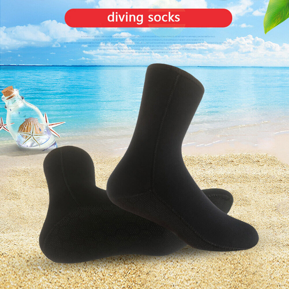 5mm Neoprene Diving Socks Women Men Non-slip Snorkeling Surfing Socks (XL)