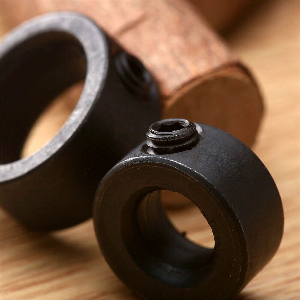 8x Woodworking Drill Bit Depth Stop Collar Ring Positioner & Wrench Carbon steel