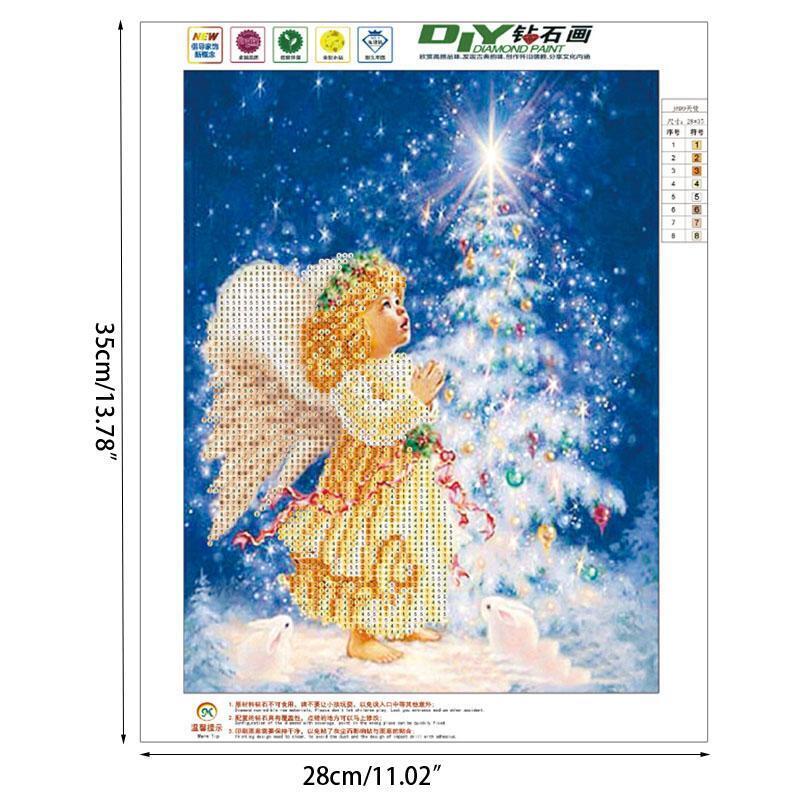 Angel Girl&Xmas Tree Embroidery 5D Diamond Painting DIY Cross Stitch Home Decor