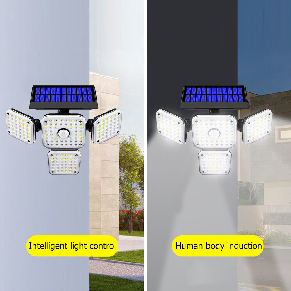 144 LED Solar Light Outdoor 3 Modes Light Moving Sensor Garden Wall Lamp