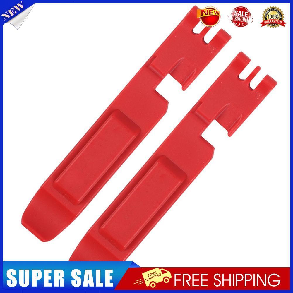 2pcs Universal MTB Road Bicycle Tire Pry Rod Bike Tyre Lever Opener (Red)