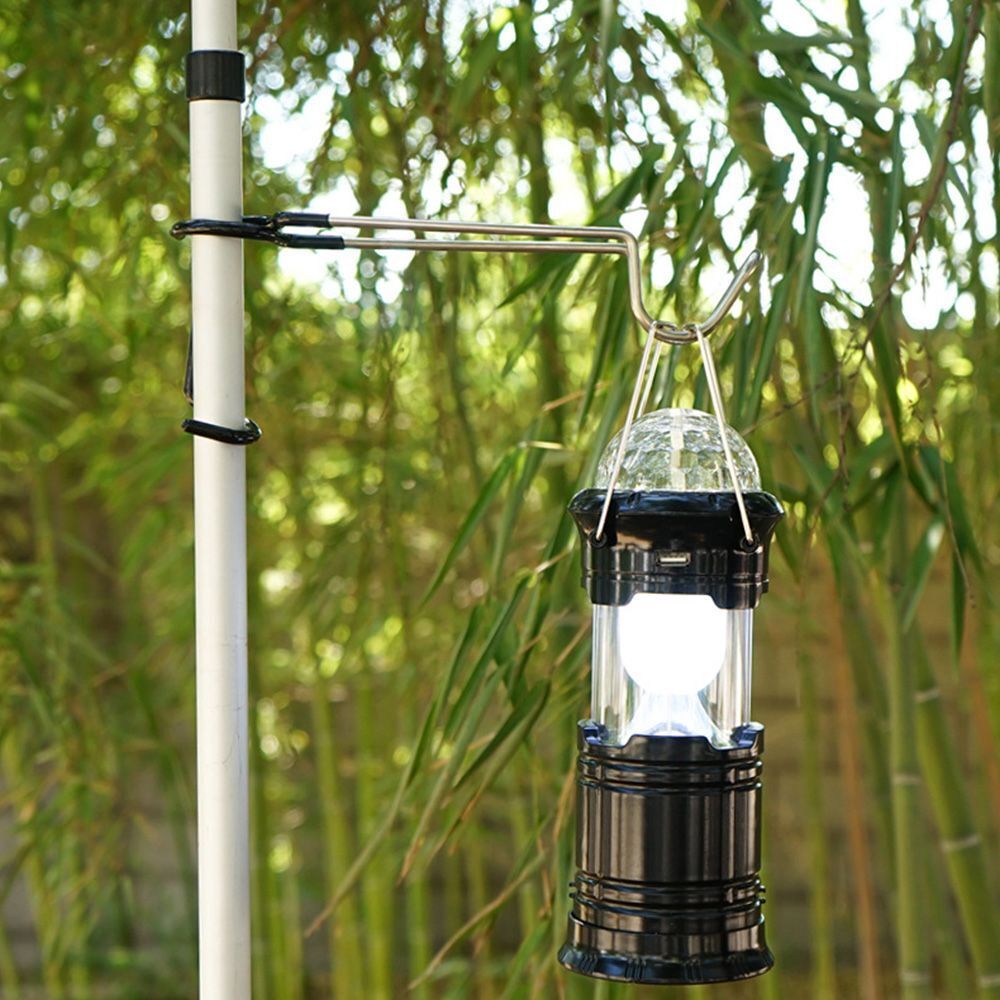 Outdoor Portable Lantern Hanger Stainless Steel Clip Lamp Holder Hook Tent Pole