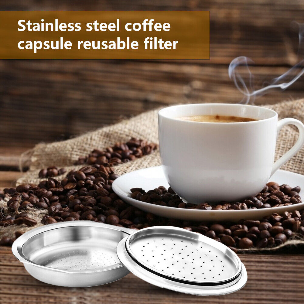 Stainless Steel Coffee Filter Cup Reusable Coffee Capsule Set for Senseo