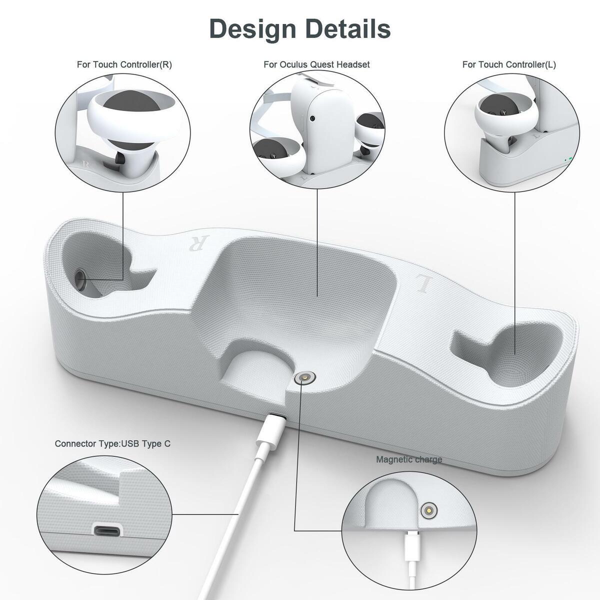 Charging Dock  Headset Magnetic High  Charging VR Accessories