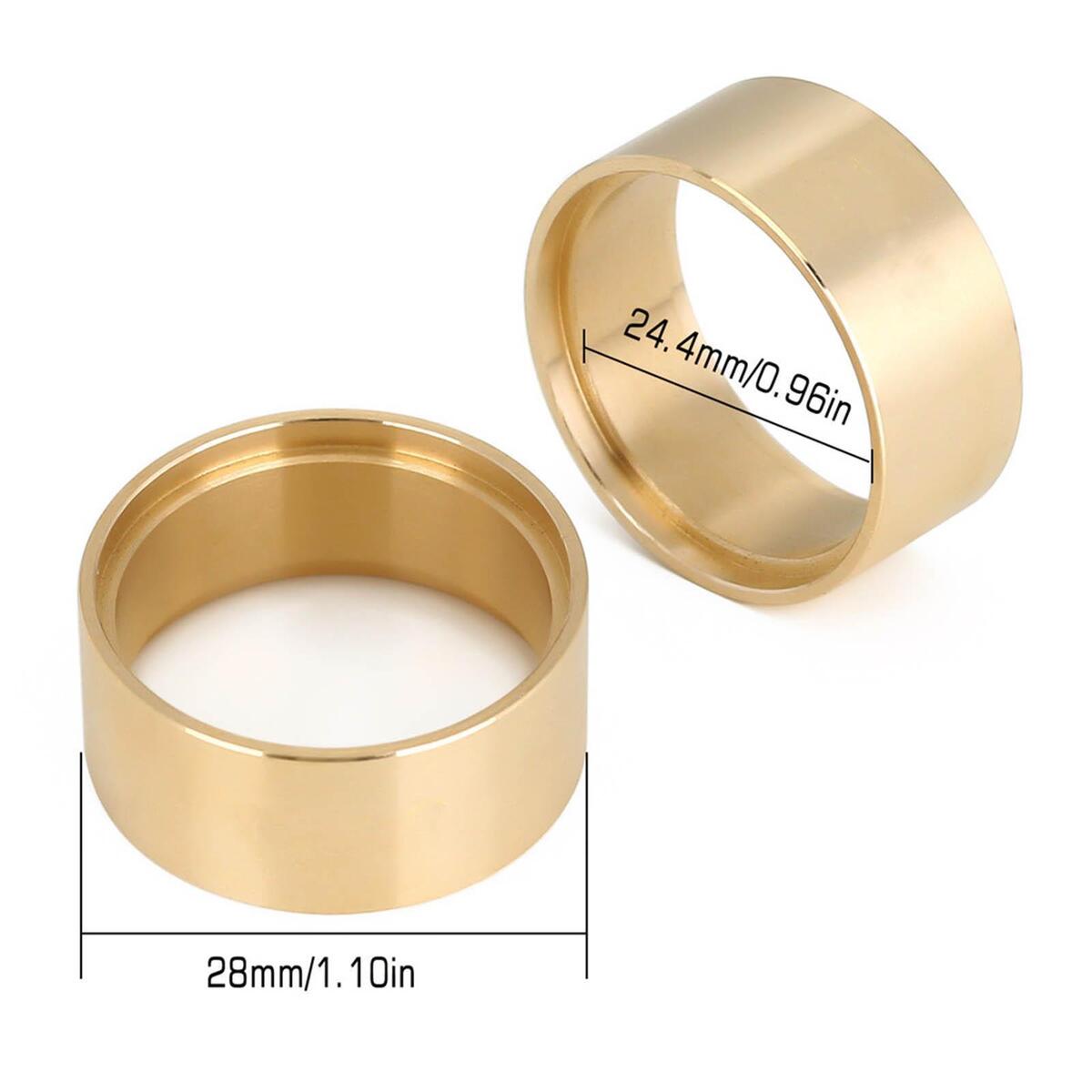RC Brass Internal Beadlock Rings Clamp for Axial SCX24 1:24 DIY Accs Crawler