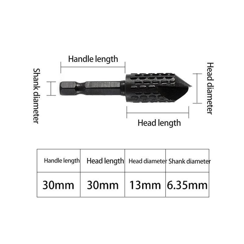 7 Pcs Rotary Cutting Burr Set with 1/4 Inch Shank Carpentry Filing Tool