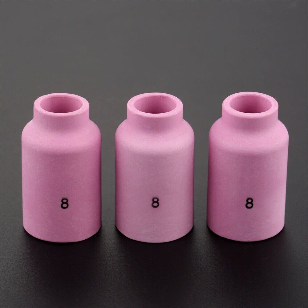 54N14 8# Lens Nozzle Alumina Gas for SR DTA WP 17 18 26 TIG Welding Torch 3Pcs