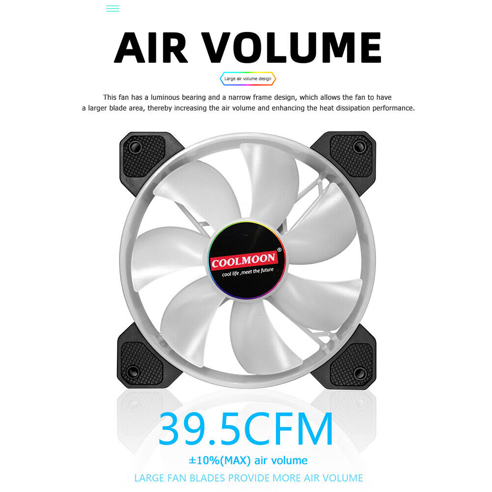 COOLMOON Yuhuan 140mm Cooling Fan Mute RGB 6Pin Desktop Computer Cooler