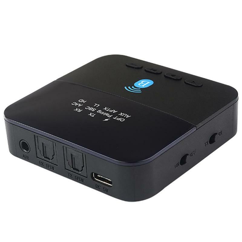 2-in-1 USB Adapter AUX Transmitter Receiver Long Battery Life for TV Car Speaker