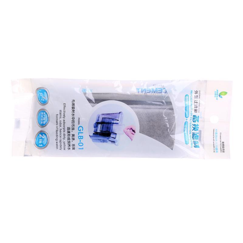 2Pcs Fish Tank Replacement Filter Activated Carbon Pad Improve Water Quality