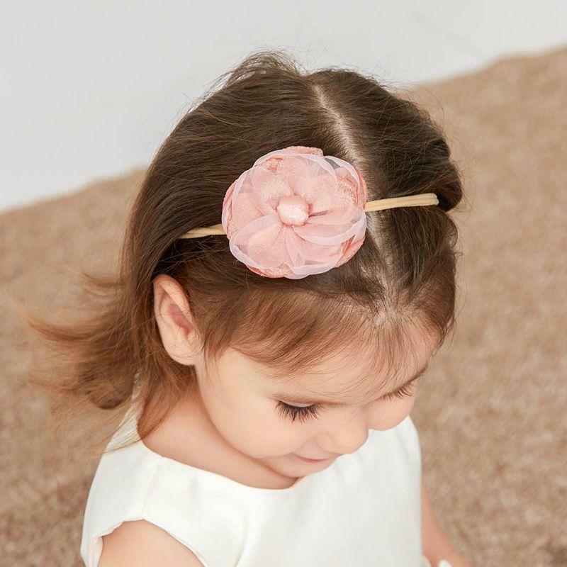 10pcs/lot Fashion Flower Baby Headband Super Soft Nylon Infant Baby Hair Band