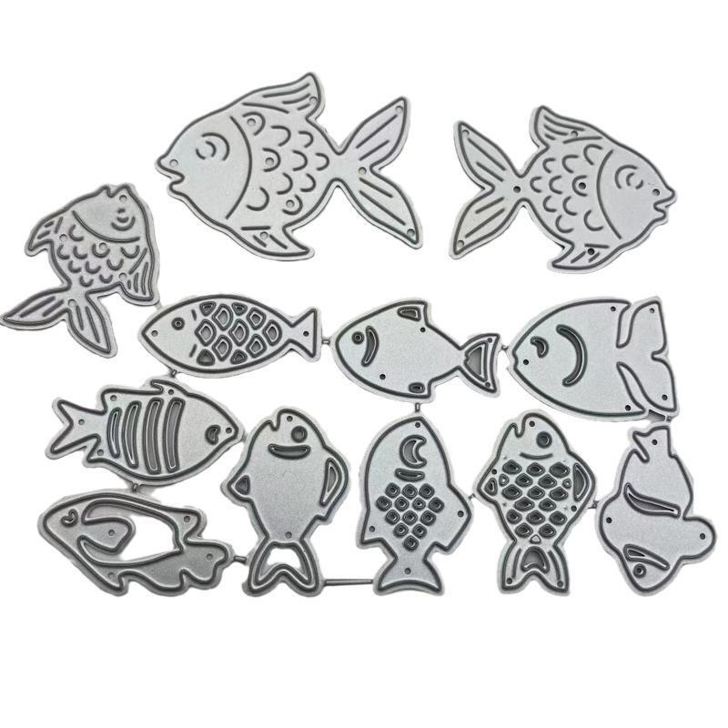 Cartoon Fish Metal Cutting Dies Stencil DIY Scrapbook Album Paper Card Template