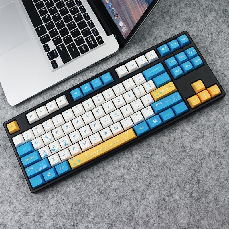 Ocean Trip Keycaps Dye Sub PBT XDA Keycap for GK61/64/68/ 87/104/108 Mechanical