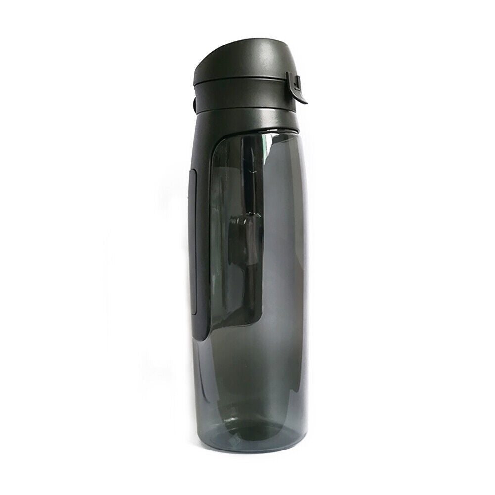 750ml Sports Water Bottle with Card Holder Drinking Outdoor Kettle (Black)