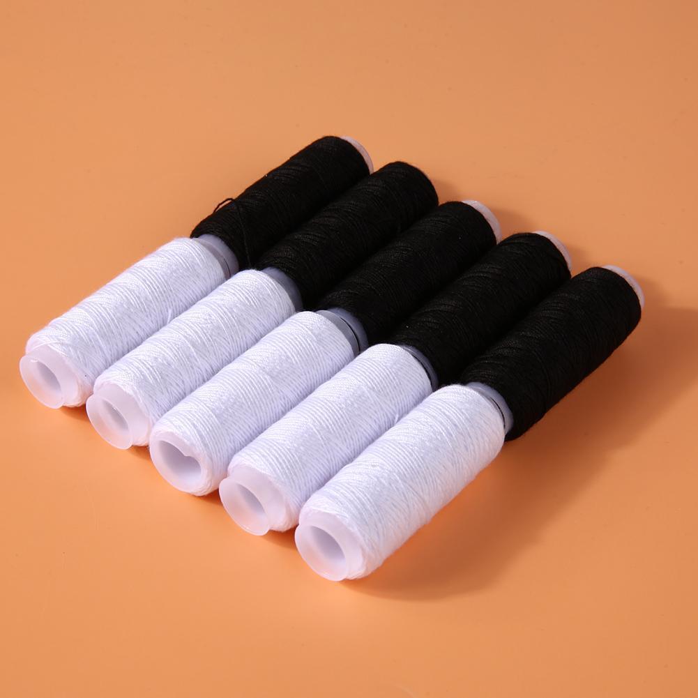 10pcs Hand Quilting Embroidery Sewing Thread for Home Stitch(Black+White)