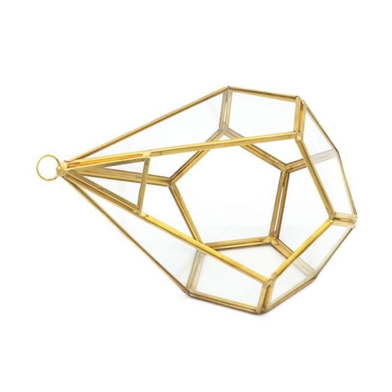 Wall Geometric Terrarium Modern Indoor Opening Polyhedron Pot Containers Decor