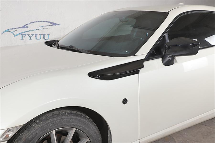 2 x Universal Glossy Black Car Side Fender Decoration Air Outlet Vent Cover Trim
