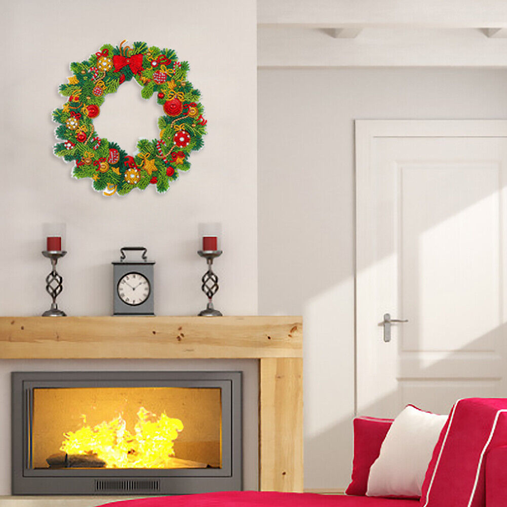 5D DIY Diamond Painting Wreath Christmas Picture Kit Garland Craft (WXQ040)