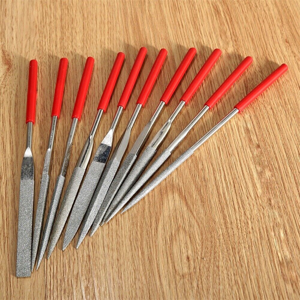 10Pcs Diamond Coated Grit 120# Needle File Assorted Metal Craft Tools 180mm