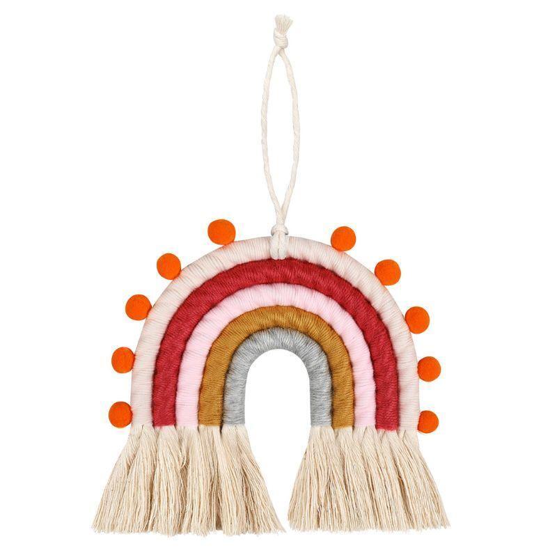 Rainbow Handmade Weaving Ornament Nordic Simple Kid Room Wall Decoration Hanging