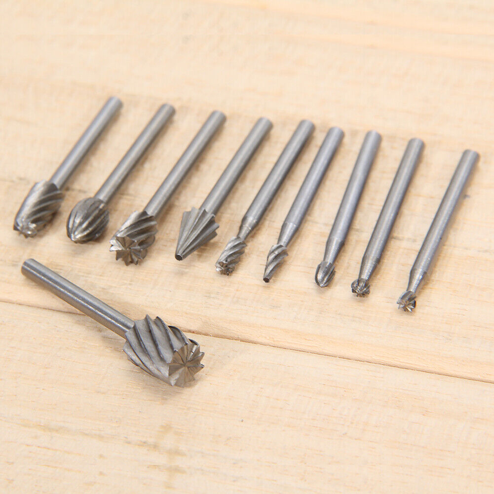 10pcs HSS Routing Router Bits For &Rotary,Engraving,Wood Working Tool