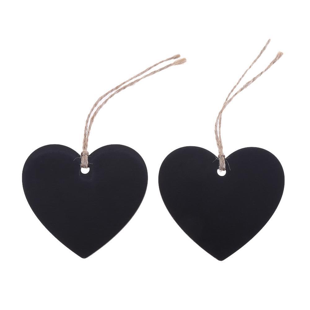 10pcs Mini Blackboard Pendant Wood DIY Double Side Home Furnishing Decor(1)