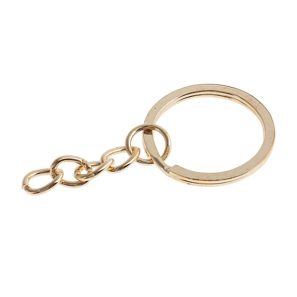 Set of 50pcs Key Ring Blank Keychains Split    Findings 4  20mm