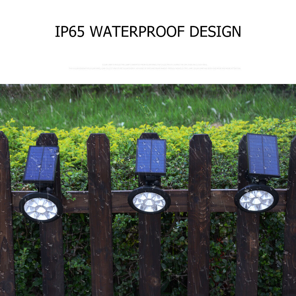 9 LED Waterproof Solar Spotlight Garden Lawn Ground Lighting Wall Lamp (B)